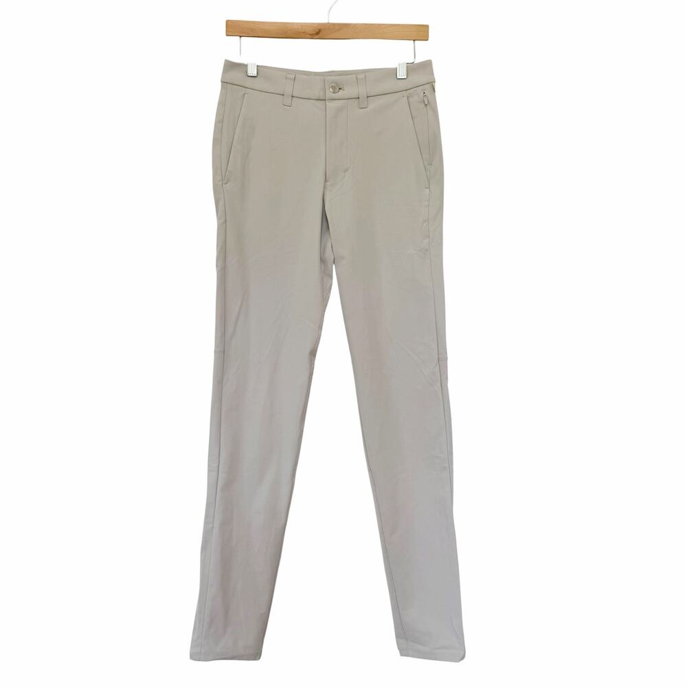 Lululemon Tan Commission Slim Fit Warpstreme Pants Sz 28